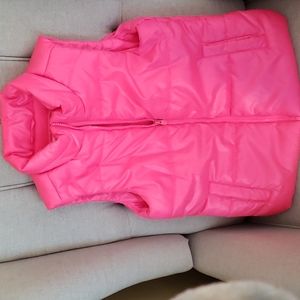 Girls Justice pink puffer vest size 12/14